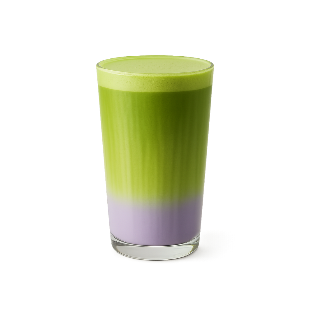 Blueberry Matcha Nitro Latte
